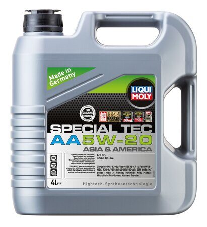 Liqui Moly 7658 НС-синт. мот.масло Special Tec AA 5W-20 SN Plus + RC GF-5 4л