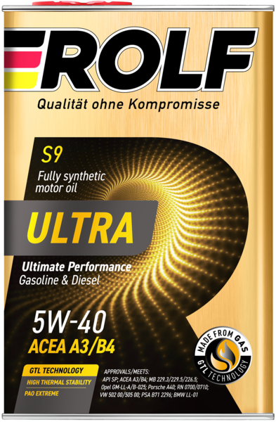 Rolf Ultra 5W-40 ACEA A3/B4 SP 4л металл